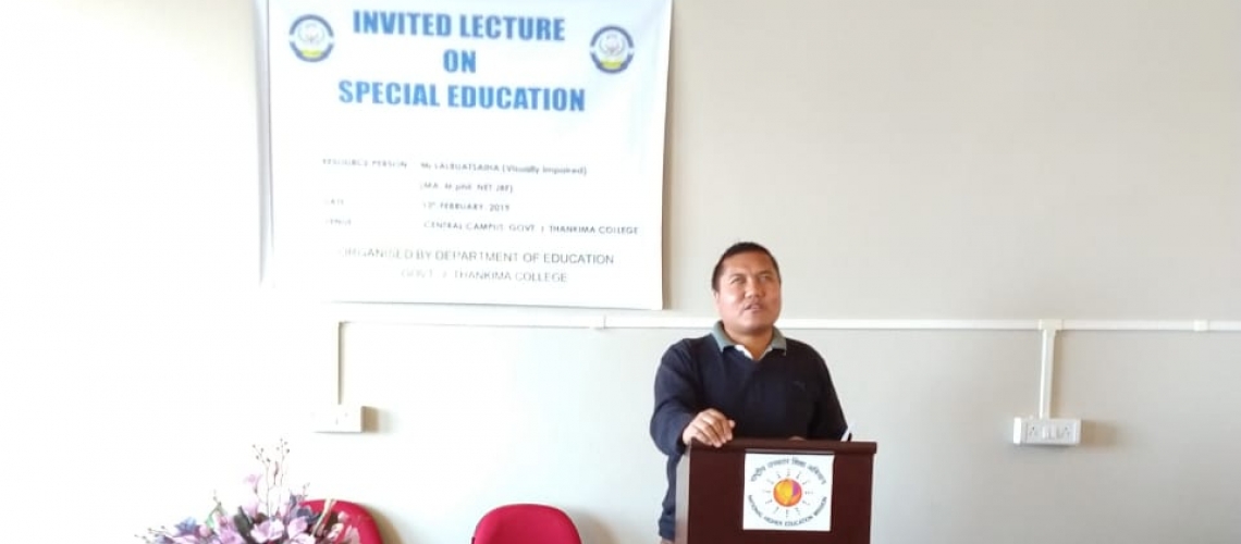 INVITED LECTURE ON SPECIAL EDUCATION : GJTC 13th Feb, 2019 1
