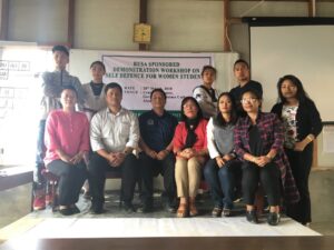28th March, 2018 RUSA Sponsored Demonstration Workshop on Self Defence for Women Student,organized by Women Committee GJTC 2